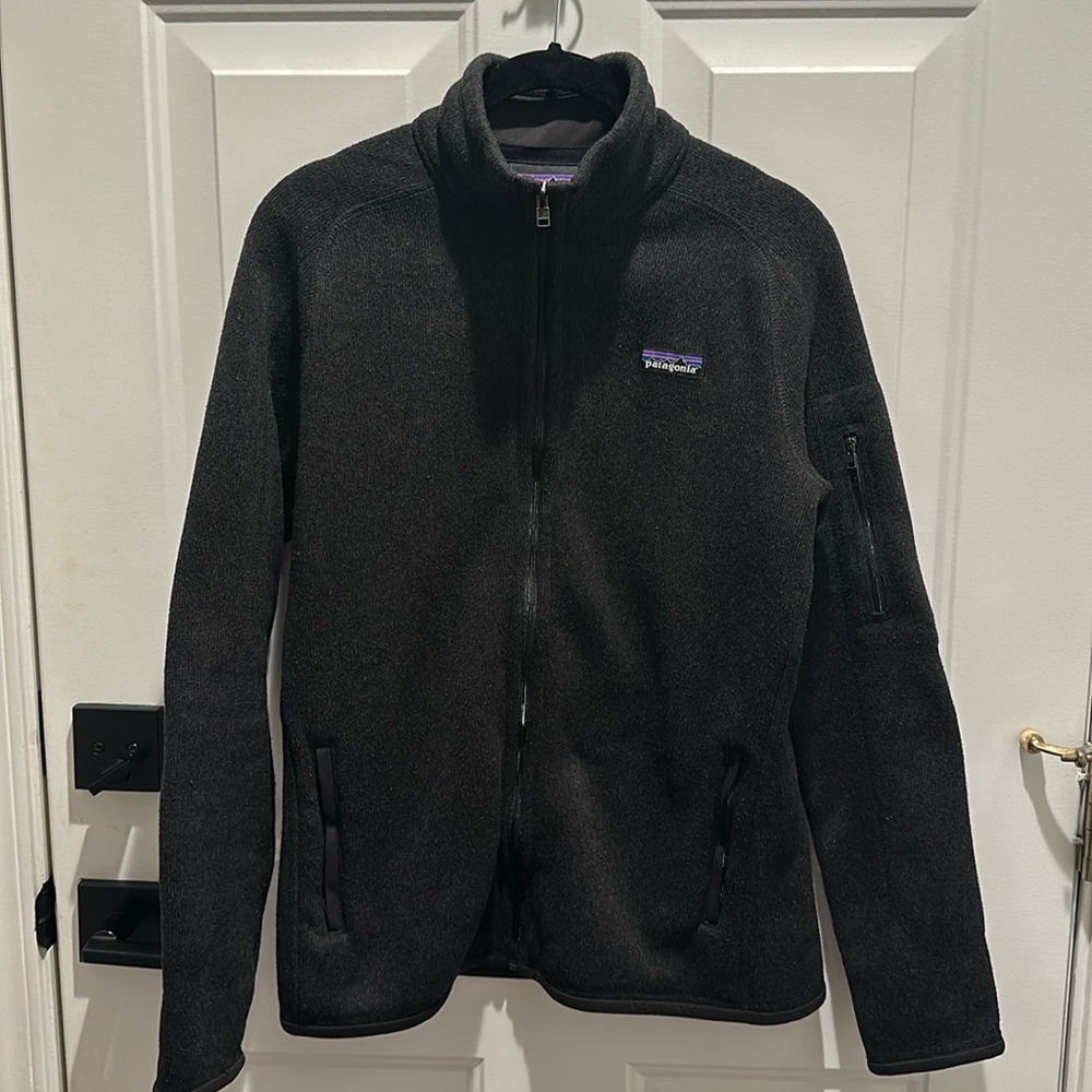 Patagonia zip up fleece jacket size M Black